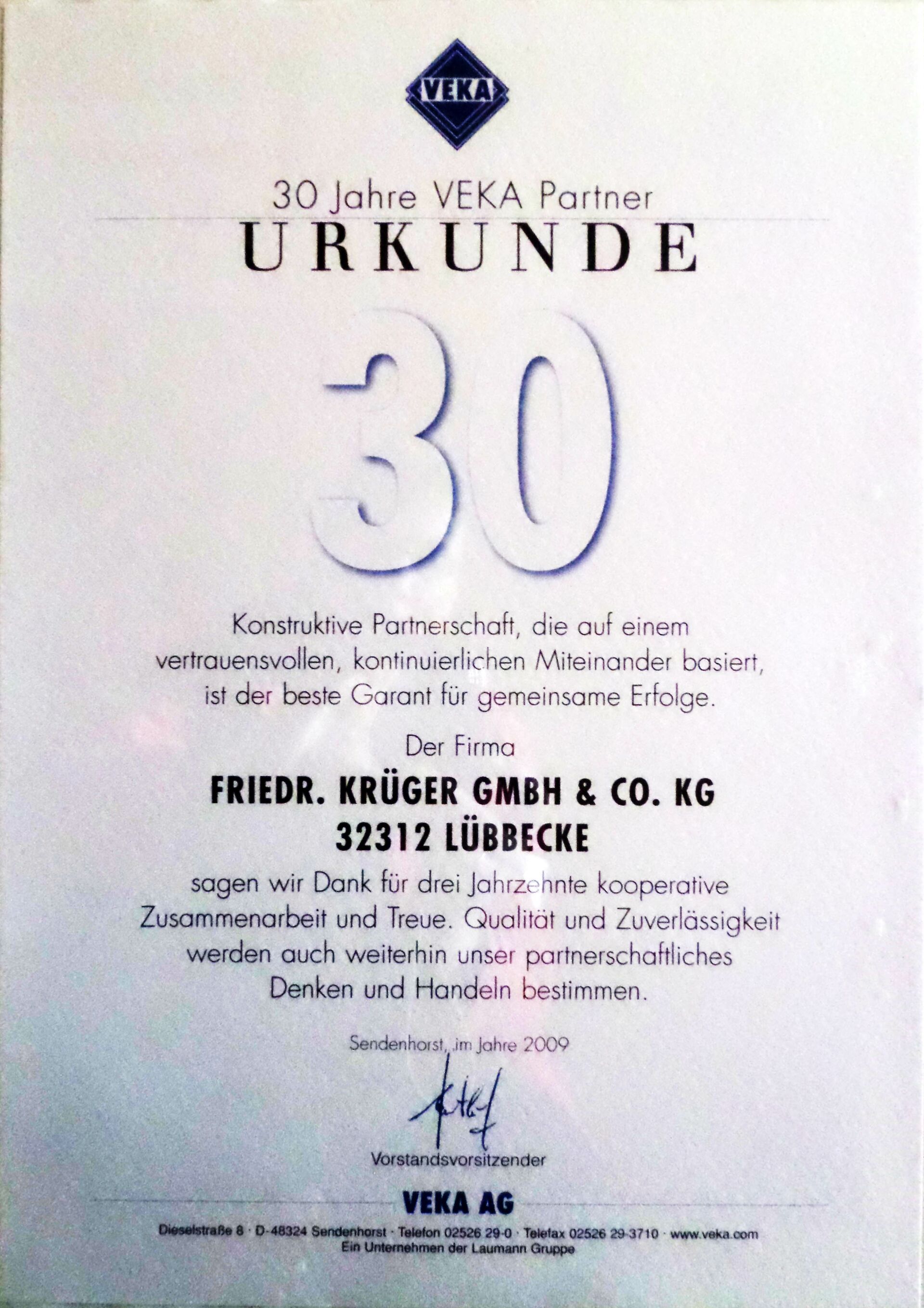 Zertifikate der Tischlerei Krüger